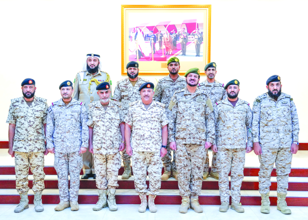 BDF Assistant Chief of Staff for Human Resources Major General Shaikh Ali bin Rashid Al Khalifa received Major General Musfer bin Hassan Al Isa, Director-General of the General Department of Religious Affairs in the Armed Forces of Saudi Arabia.